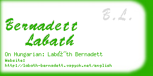 bernadett labath business card